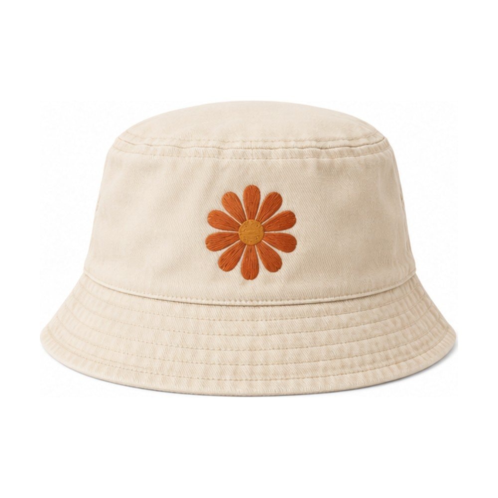 Embroidered Daisy Bucket Hat